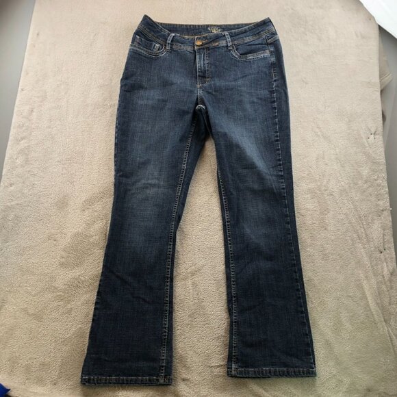 Riders By Lee Womens Jeans Size 34W Measured Bootcut Blue Denim Casual Classic - Picture 15 of 16